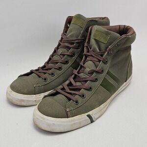 Pro-Keds Royal Hi Mens 13 Olive Green Canvas High Top Sneakers PMC38754